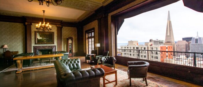 The historic clubhouse at Nob Hill